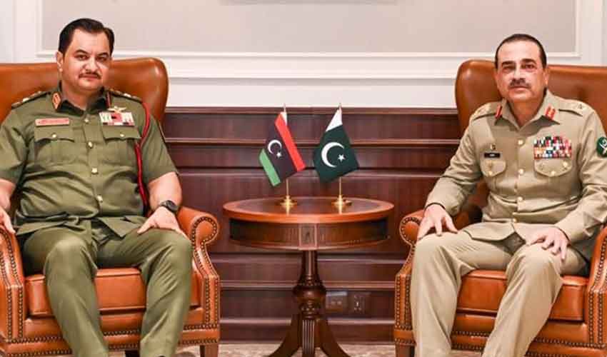 فیلڈ مارشل سے لیبیا کی مسلح افواج کے نائب کمانڈر انچیف کی ملاقات، فوجی تربیت میں تعاون پر اتفاق